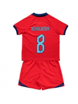 England Jordan Henderson #8 Auswärts Trikotsatz für Kinder WM 2022 Kurzarm (+ Kurze Hosen)